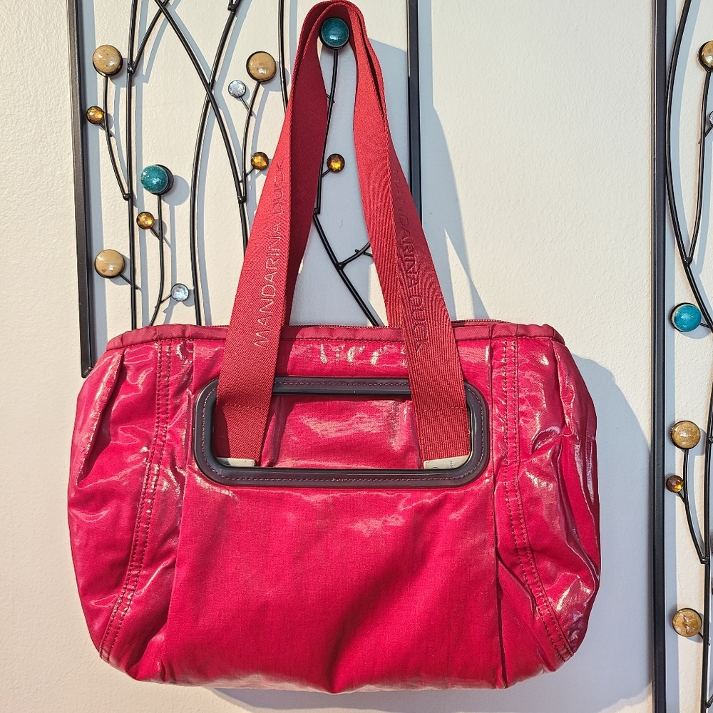 Mandarina Duck red double bag shoulder/handbag